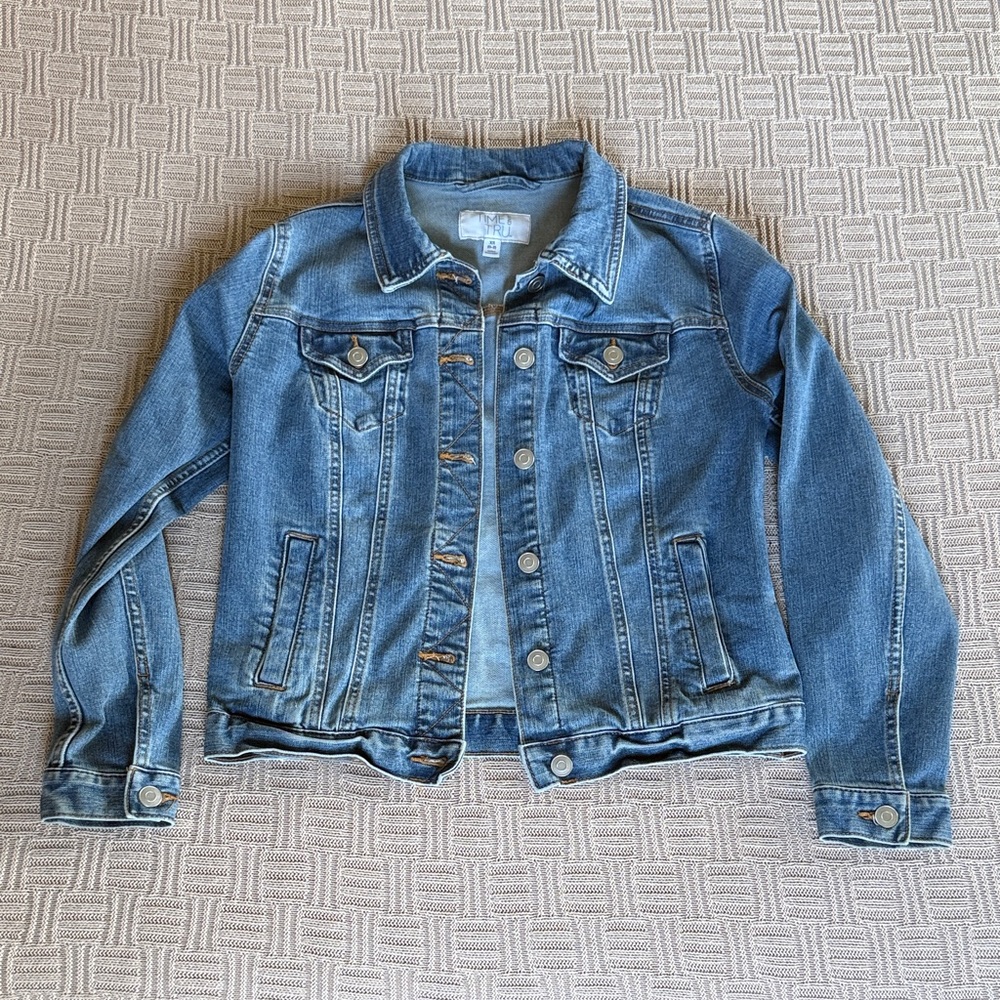 69% Cotton Time and Tru Blue Denim Jean Jacket